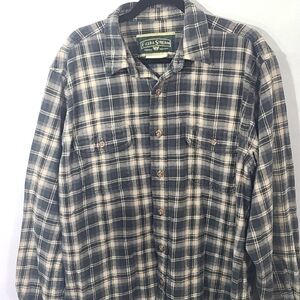 Field & Stream Men's Plaid Long Sleeve Button Down‎ Shirt Shacket Outdoor Work